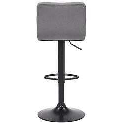 Acheter Decoshop26 Lot de 2 tabourets de bar en velours gris coutures décoratives piètement métal noir 10_0004144