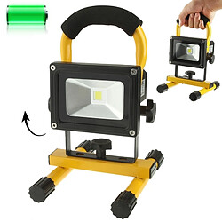 Wewoo Projecteur LED jaune rechargeable imperméable de 10W / portatif de avec la parenthèse, DC 12 / 24V