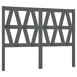 vidaXL Tête de lit Gris 126x4x100 cm Bois massif de pin