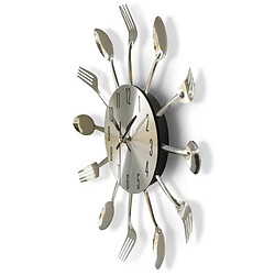 Avis Wewoo Horloge murale Creative Restaurant Cuisine Salon En Acier Inoxydable Couteau et Fourche Quartz