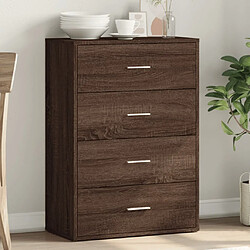 vidaXL Buffet chêne marron 60x31x84 cm bois d'ingénierie