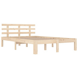 Avis Maison Chic Lit adulte - Lit simple Cadre de lit,Structure du lit Contemporain bois massif 150x200 cm très grand -MN54061