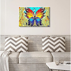 EPIKASA Impression sur Toile Papillon, Multicouleur, Polyester, 70x3x45 cm