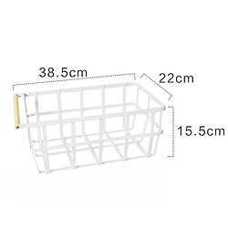 Universal 1 panier de cuisine en fer, légume blanc, manche en bois, boîte de rangement, récipient pour la salle à manger familiale | panier de sac.