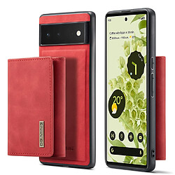 Etui en PU DG.MING absorption magnétique avec béquille, rouge pour votre Google Pixel 6