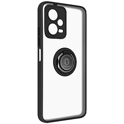 Avizar Coque pour Xiaomi Redmi Note 12 5G Bague Métallique Support Vidéo Noir