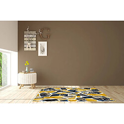 HOMEMANIA Tapis Imprimé Collage 1 - Géométrique - Décoration de Maison - Antidérapant - Pour Salon, séjour, chambre à coucher - Multicolore en Polyester, Coton, 60 x 100 cm