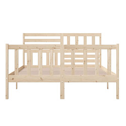 Acheter vidaXL Cadre de lit sans matelas bois massif