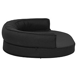 Avis vidaXL Matelas de lit ergonomique de chien 75x53 cm Aspect de lin Noir