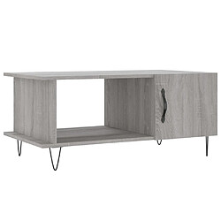 vidaXL Table basse sonoma gris 90x50x40 cm bois d'ingénierie