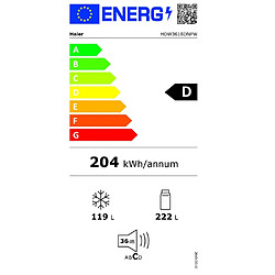 Réfrigérateur combiné 60cm 341l nofrost blanc - HDW3618DNPW - HAIER