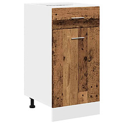 vidaXL Armoire de plancher à tiroir vieux bois 40x46x81,5 cm