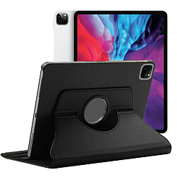 Etui rotatif en simili cuir + verre trempé pour iPad Pro 12,9" (2020) 4ieme generation (A2229/A2069/A2232) - Noir - Visiodirect -