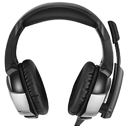 Avis Wewoo Casque noir et gris pour PS4, Smartphone, Tablette, Ordinateur, Ordinateur Portable + Deep Bass Gaming avec Microphone Lumière LED