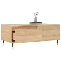 Avis Maison Chic Table basse,Table Console Table d'appoint, Table pour salon Chêne sonoma 90x50x36,5 cm Bois d'ingénierie -MN22481