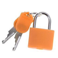 Mini Cadenas En Acier Valise Cadenas De Voyage Quotidien Avec 2 Clés Orange pas cher