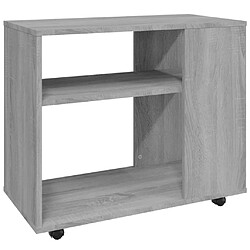 vidaXL Table d'appoint Sonoma gris 70x35x55 cm Bois d'ingénierie