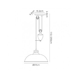 Avis Luminaire Center Suspension Wellington Nickel antique 1 ampoule 112cm