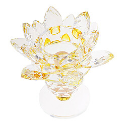 Avis cristal lotus fleur bougeoir photophore maison feng shui décor jaune