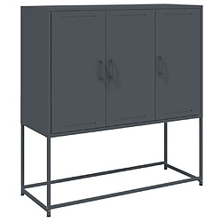 vidaXL Buffet haut anthracite 100,5x39x107 cm acier