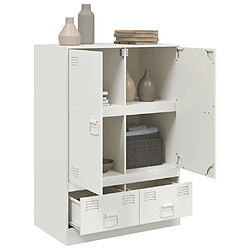 Acheter vidaXL Buffet haut blanc 67x39x95 cm acier