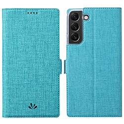 Etui en PU VILI fermoir magnétique avec support bleu pour votre Samsung Galaxy S22 Plus 5G