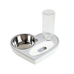 Bol de séparation pour animaux de compagnie Chat Bol d'alimentation automatique pour chiens de petite et moyenne taille - Gris