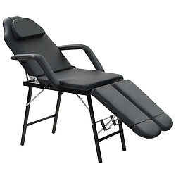 vidaXL Fauteuil de massage pour traitement facial Simili-cuir Noir