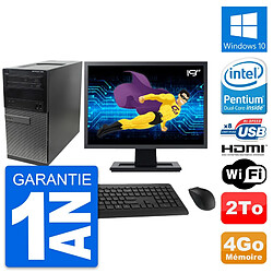 PC Tour Dell 390 MT Ecran 19" Intel G630 RAM 4Go Disque 2To HDMI Windows 10 Wifi - Occasion