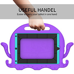 Coque en TPU pieuvre mignonne, eva, shockproof avec bandoulière et fente pour stylo violet pour votre iPad Pro 10.5-pouces (2017)/Air 10.5 pouces (2019)/10.2 (2020)/(2019)/(2021)