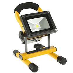 Wewoo Projecteur LED jaune rechargeable imperméable de 10W / portatif de avec la parenthèse, DC 12 / 24V