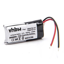 vhbw Li-Polymère batterie 140mAh (3.7V) pour casque écouteurs casque micro sans fil comme Plantronics 66278-01, 79879-01