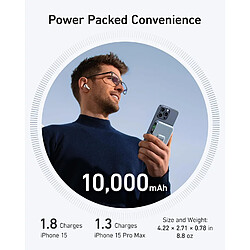 Acheter SANAG Maggo Power Bank (10,000Mah, 15W) Certifié Qi2 Avec Affichage Intelligent Et Pliable, Pour Iphone(Câble Usb-C Inclus)