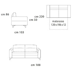 Inside 75 VIRGINIA canapé OUVERTURE EXPRESS 120*196cm ouverture assistée tissu marron chocolat