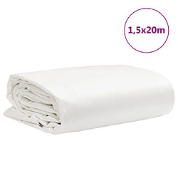 vidaXL Bâche blanc 1,5x20 m 650 g/m² pas cher