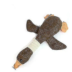 Universal Dessin animé Pet Goose Plux de jouet pour grand chien - mignon moelleuse moelleuse indestructible en peluche (Bourgogne - 32 cm)