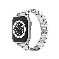 B25 Silver Watch Bracelets de rechange 42mm 44mm 44mm 45mm Sangle de sport en acier métal creux creux pour Apple Iwatch 7654321 SE