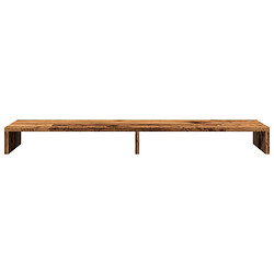 Avis vidaXL Support de moniteur vieux bois 100x27x10 cm bois d'ingénierie