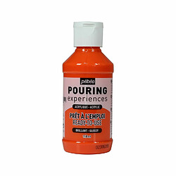 Pebeo Peinture pouring acrylique brillante - Orange - 118 ml