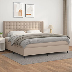 Maison Chic Lit Adulte - Lit simple Lit à sommier tapissier avec matelas moelleux - Meuble de Chambre - Cappuccino 200x200 cm -MN86038