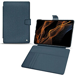 Housse cuir Samsung Galaxy Tab S8+ - Rabat portefeuille - Indigo ( Pantone #1f4565 ) - NOREVE