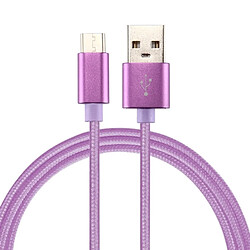 Wewoo Câble Violet pour Samsung Galaxy S8 et S8 + / LG G6 / Huawei P10 P10 Plus / Oneplus 5 / Xiaomi Mi6 Max 2 / autres Smartphones Tricot Texture USB vers USB-C / Type-C de chargement de synchronisation de données, longueur de câble: 1 m,