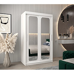 Abiks Meble Armoire PROMO T3 À Portes Coulissantes 200/120/62 2 Portes (Blanc/Blanc)