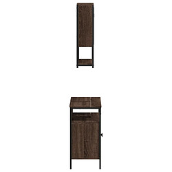 Maison Chic Armoire de Bain | Ensemble de 2 meubles salle de bain Chêne marron -GKD97094 pas cher