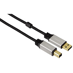 HAMA Câble USB 2.0, fiche USB A mâle - fiche USB B mâle, blindé, noir, 1,80m