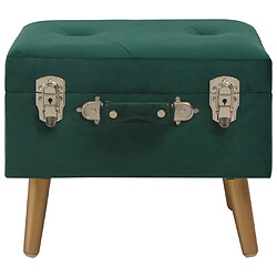 Helloshop26 Tabouret banquette de rangement 40 cm vert velours 02_0010968