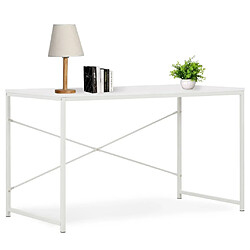 vidaXL Bureau d'ordinateur Blanc 120 x 60 x 70 cm