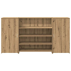 Acheter vidaXL Bureau réception chêne artisanal 200x50x103,5cm bois ingénierie