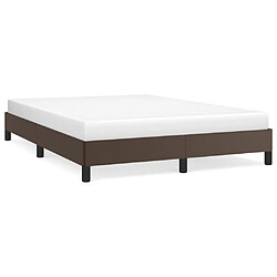 vidaXL Cadre de lit sans matelas marron 140x190 cm similicuir