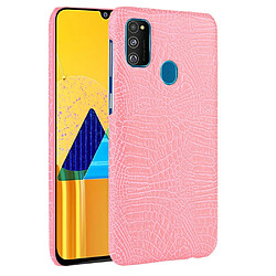 Wewoo Coque Rigide Pour Galaxy M30s antichoc Crocodile Texture PC + PU Case Rose